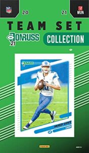 detroit lions 2021 donruss factory sealed 11 card team set with barry sanders and penei sewell and amon-ra st. brown rated rookie cards plus