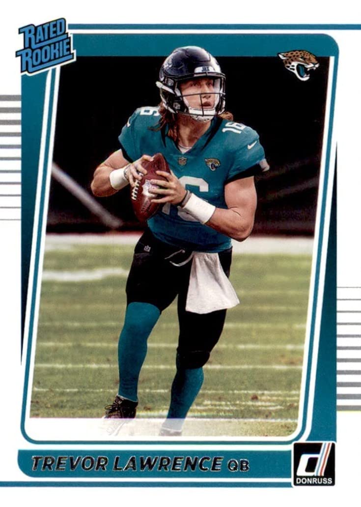 Jacksonville Jaguars 2021 Donruss Factory Sealed 13 Card Team Set with Trevor Lawrence Rated Rookie Card #251