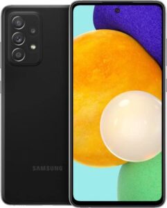 samsung galaxy a52 a526u 5g, t-mobile locked smartphone, android cell phone, water resistant, 64mp camera, us version, 128gb, black - (renewed)