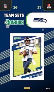 seattle seahawks 2021 donruss factory sealed 9 card team set with russell wilson and a d'wayne eskridge rated rookie card plus