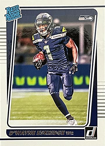 Seattle Seahawks 2021 Donruss Factory Sealed 9 Card Team Set with Russell Wilson and a D'Wayne Eskridge Rated Rookie Card Plus