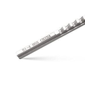 ICZW B Push-Type Keyway Broach Metric Sized High Speed Steel Keyway with Shim Cutting Tool (B1-4)