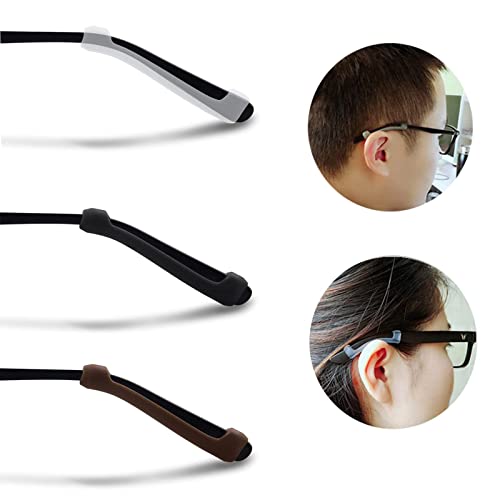Soft Silicone Eyeglass Temple Tips Sleeve Retainer, 8 Pairs Eyeglass Ear Grip Eyeglass Anti-slip Eyeglass Strap Holder for Reading Glasses Sunglasses Eyeglasses