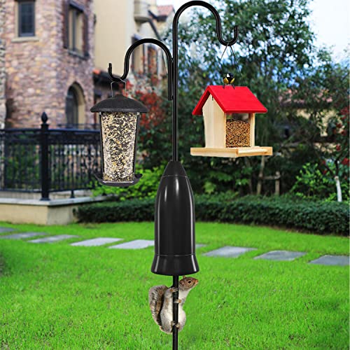 Squirrel Baffle for Bird Feeder Pole,Installation Without Removing The Pole,Wrap Around Poles Protect Bird Feeder,Suitable for Shepherd Hooks,Not for Deck Hook