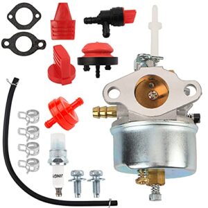carbhub 632371 carburetor snow blower for tecumseh h50 hsk50 h60 hsk60 h70 hsk70 toro 38510 38513 38063 38065 38062 38050 38040 38072 38073 thrower replaces 632371a 632379a 632379 with spark plug