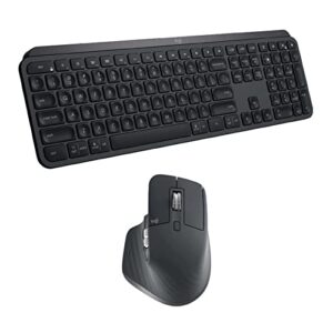 logitech mx keys wireless illuminated keyboard bundle with mx master 3 advanced wireless mouse (2 items)