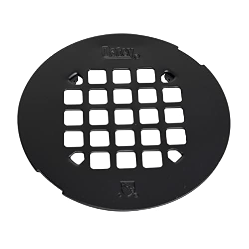 Oatey Universal 4-1/4 in. Round Snap-Tite Shower Strainer, Matte Black