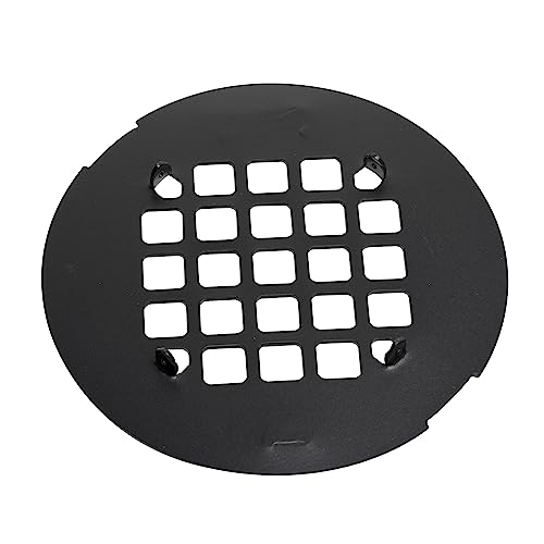 Oatey Universal 4-1/4 in. Round Snap-Tite Shower Strainer, Matte Black