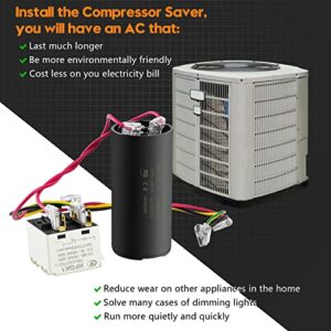 AC Compressor Saver, Generic Hard Start Capacitor Kit Model CSR-U2 for 3 1/2-4-5 Tons Units