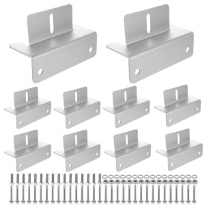 gleejon 16pack solar panel mounting brackets, solar panel mounting z brackets kit with nuts and bolts for rv camper, boat, wall and other off gird roof installation, solar panel mounting hardware