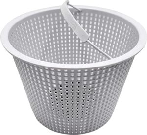poolzilla 6.85" weighted skimmer basket for sp1082, heavy duty skimmer basket for pool maintenance, included weight and handle for ease of use