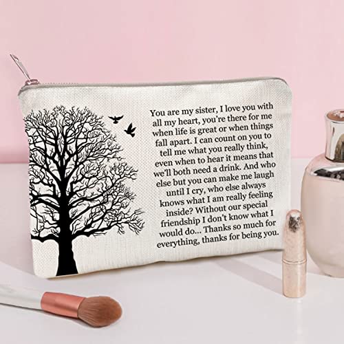 Sister Poem Gift, Sister Gift, Cosmetic Bag, Christmas Gift For Sister, Tote Bag, Makeup Case, Sister Birthday Gift, Birthday Gifts for Women, Makeup Organizer, Travel Bag