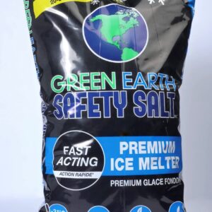 Green Earth Premium Fast Acting Ice Melter Lawn and Garden Friendly Ice Melt Refill Pack, 1 9lb shaker jug 1 25lb bag