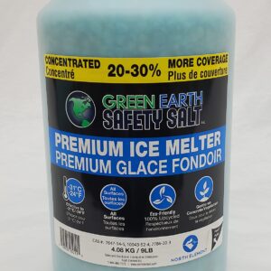 Green Earth Premium Fast Acting Ice Melter Lawn and Garden Friendly Ice Melt Refill Pack, 1 9lb shaker jug 1 25lb bag