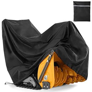 ucare snow thrower cover dustproof waterproof snow blower covers for most electric two-stage snow throwers (s: 42.91x31.88x50in/ 109x81x127cm)