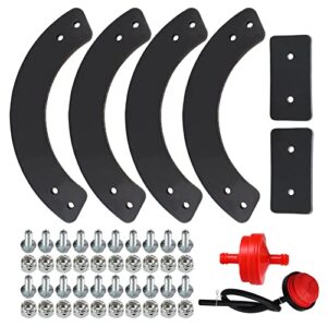 huztl 753-04472 735-04033 735-04032 rubber paddles set (6pcs) with hardware kit for mtd snowblowers snowthrower snow blower paddle set