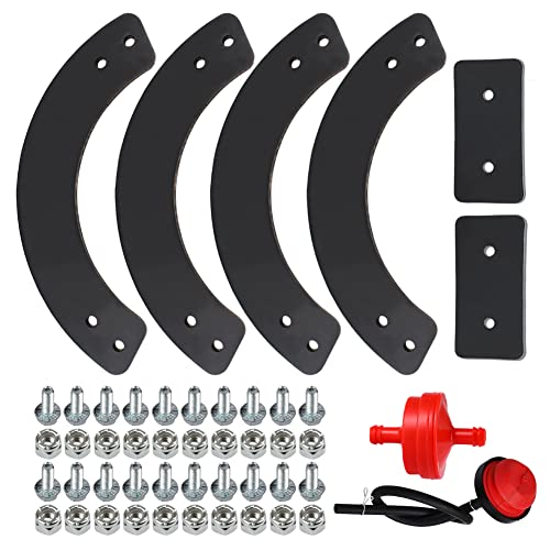 HUZTL 753-04472 735-04033 735-04032 Rubber Paddles Set (6PCS) with Hardware Kit for MTD Snowblowers Snowthrower Snow Blower Paddle Set