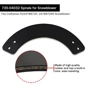 HUZTL 753-04472 735-04033 735-04032 Rubber Paddles Set (6PCS) with Hardware Kit for MTD Snowblowers Snowthrower Snow Blower Paddle Set