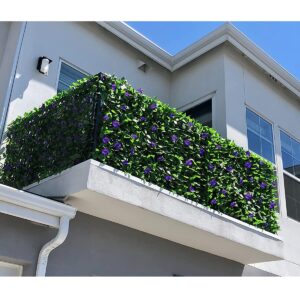Expandable Fence Privacy Screen for Balcony Patio Outdoor,Decorative Faux Ivy Fencing Panel,Artificial Hedges (1,Ivy)…
