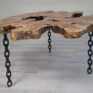Live Edge Olive Tree Amazing Naturally Form Wood Slab, Big Coffee Table 86 X 75 cm (Handmade)