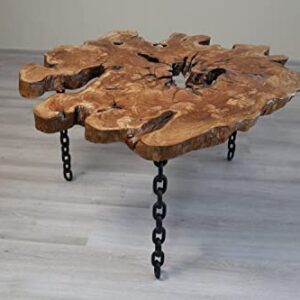 Live Edge Olive Tree Amazing Naturally Form Wood Slab, Big Coffee Table 86 X 75 cm (Handmade)