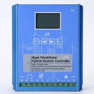 1600W Wind Solar Hybrid System MPPT Charge Controller with Dump Load 1000w Wind Turbine Generator 600W Solar Panel 12V 24V Auto Regulator