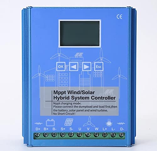 1600W Wind Solar Hybrid System MPPT Charge Controller with Dump Load 1000w Wind Turbine Generator 600W Solar Panel 12V 24V Auto Regulator