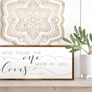 10x20 inches, I Have Found The One Whom my Soul Loves Sign - Bedroom Signs Above the Bed - Bedroom Signs - Bedroom Decor - Signs for Above Bed - Song of Solomon Sign - Master Bedroom Wall