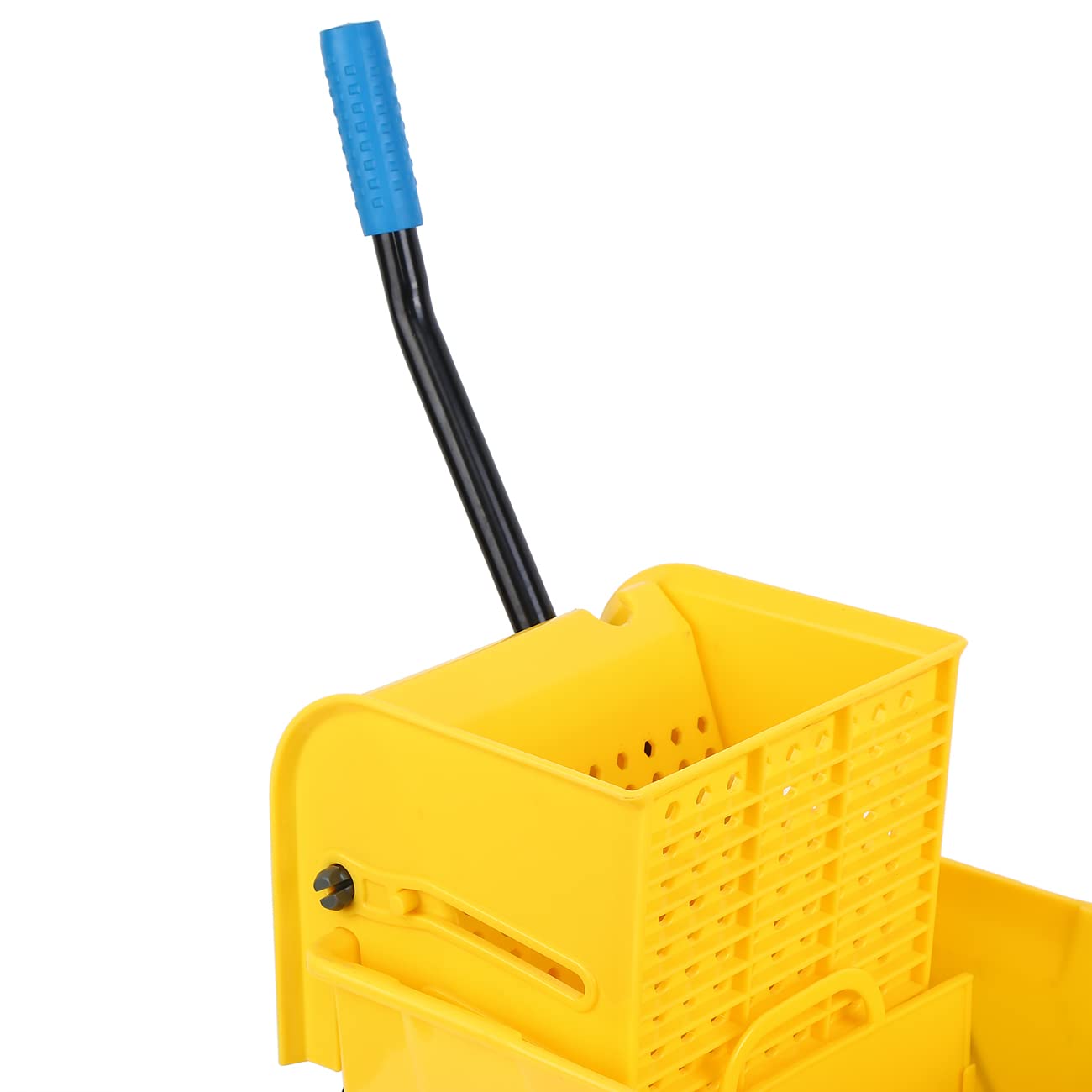 XinYun Mop Bucket with Wringer, Commercial Industrial Side-Press Wringer Combo on Wheels, Household Portable Bucket, 5 Gallon 21Qt, Heavy-Duty Wringe, Yellow 1