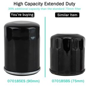 HUZTL 070185E Oil Filter 4 Pack Replace Generac 070185ES 70185 for Generac 22KW Generator 90mm High Capacity