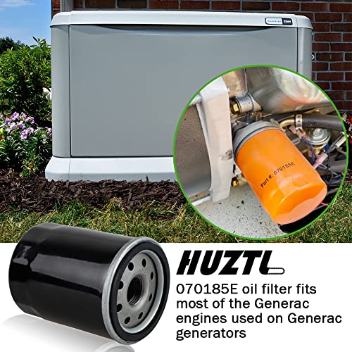 HUZTL 070185E Oil Filter 4 Pack Replace Generac 070185ES 70185 for Generac 22KW Generator 90mm High Capacity