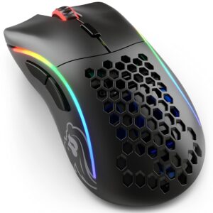 Glorious Model D Wireless Gaming Mouse - 69g Superlight, Lag Free 2.4Ghz Wireless, Up to 71 Hour Battery, RGB, BAMF Sensor, Ergonomic, 6 Buttons - Matte Black