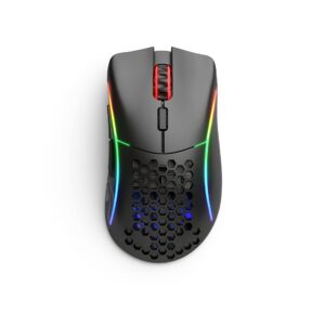 Glorious Model D Wireless Gaming Mouse - 69g Superlight, Lag Free 2.4Ghz Wireless, Up to 71 Hour Battery, RGB, BAMF Sensor, Ergonomic, 6 Buttons - Matte Black