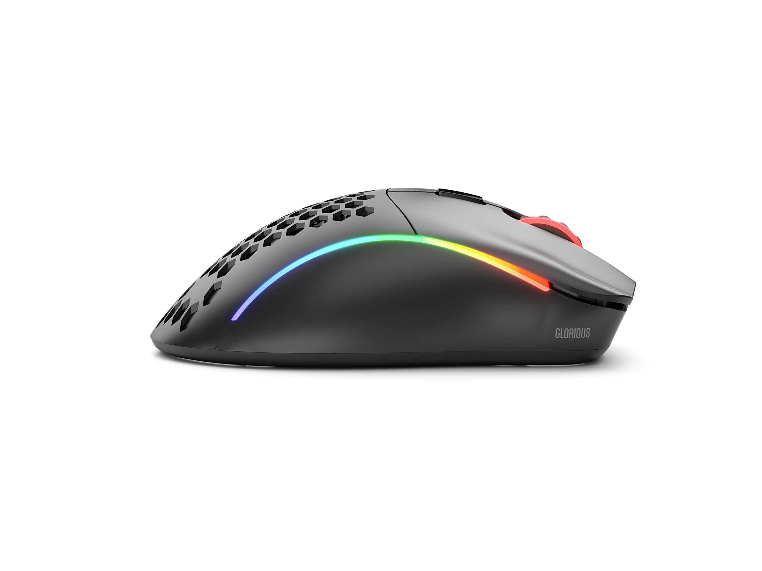 Glorious Model D Wireless Gaming Mouse - 69g Superlight, Lag Free 2.4Ghz Wireless, Up to 71 Hour Battery, RGB, BAMF Sensor, Ergonomic, 6 Buttons - Matte Black