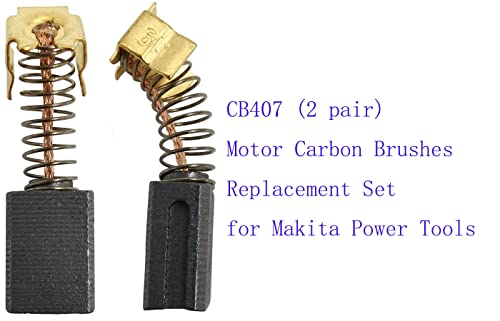 CB407 Motor Carbon Brushes Replacement Set for Makita Power Tools, Jig Saw, Rotary Drill, Drill, Hammer Drill, Electric Screwdriver, Sander, Rotary Hammer (2 pair)