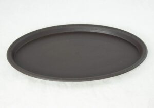 oval plastic humidity/drip tray for bonsai tree 12.5"x 8.75"x 0.5"- brown
