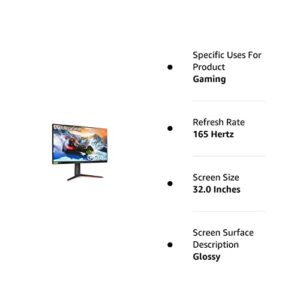 LG 32GN63T-B 32'' Ultragear QHD 165Hz HDR10 Monitor with NVIDIA G-SYNC Compatibility and AMD FreeSync Premium (Renewed)