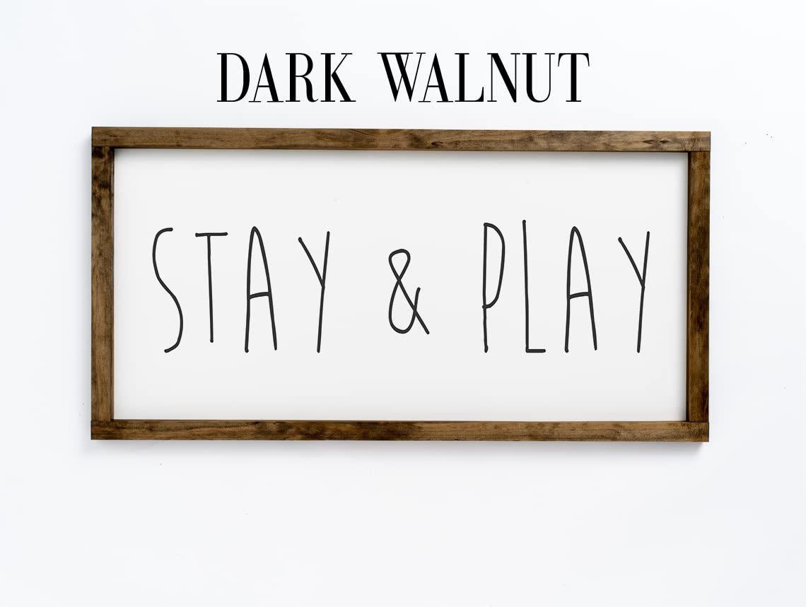 Playroom Wall Decor - Playroom Decor - Play Sign - Playroom Sign - Play Room Wall Decor - Stay And Play Sign - Lets Play Sign - Play Sign For Playroom - Lets Just Play - Playroom