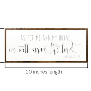 10x20 inches, As For Me And My House We Will Serve The Lord - As For Me And My House We Will Serve The Lord Sign - Scripture Wall Art - Bible Verse Sign - Wall Art Framed - Joshua 24:15