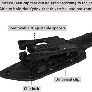 OERLA OLK-039B Tactical Style Outdoor Camping Knife 8.66 Inches Full-Tang 440C Steel Fixed Blade with Kydex Sheath