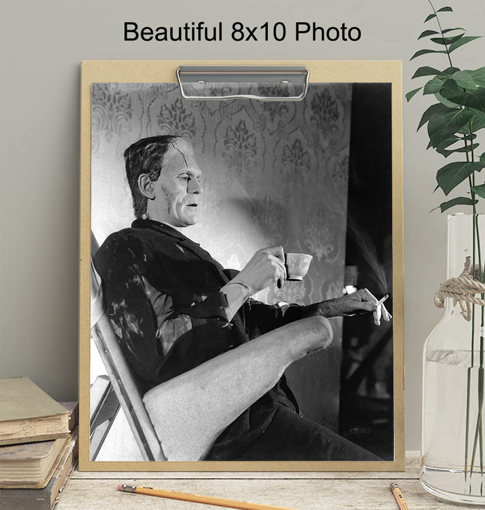 Frankenstein Decor - Home Theater Decor - Horror Movie Poster - Scary Movie - Funny Man Cave Decor- Teen Bedroom Decor - Gothic Home Decor - Goth Room Decor for Men - Monster Movie Wall Art