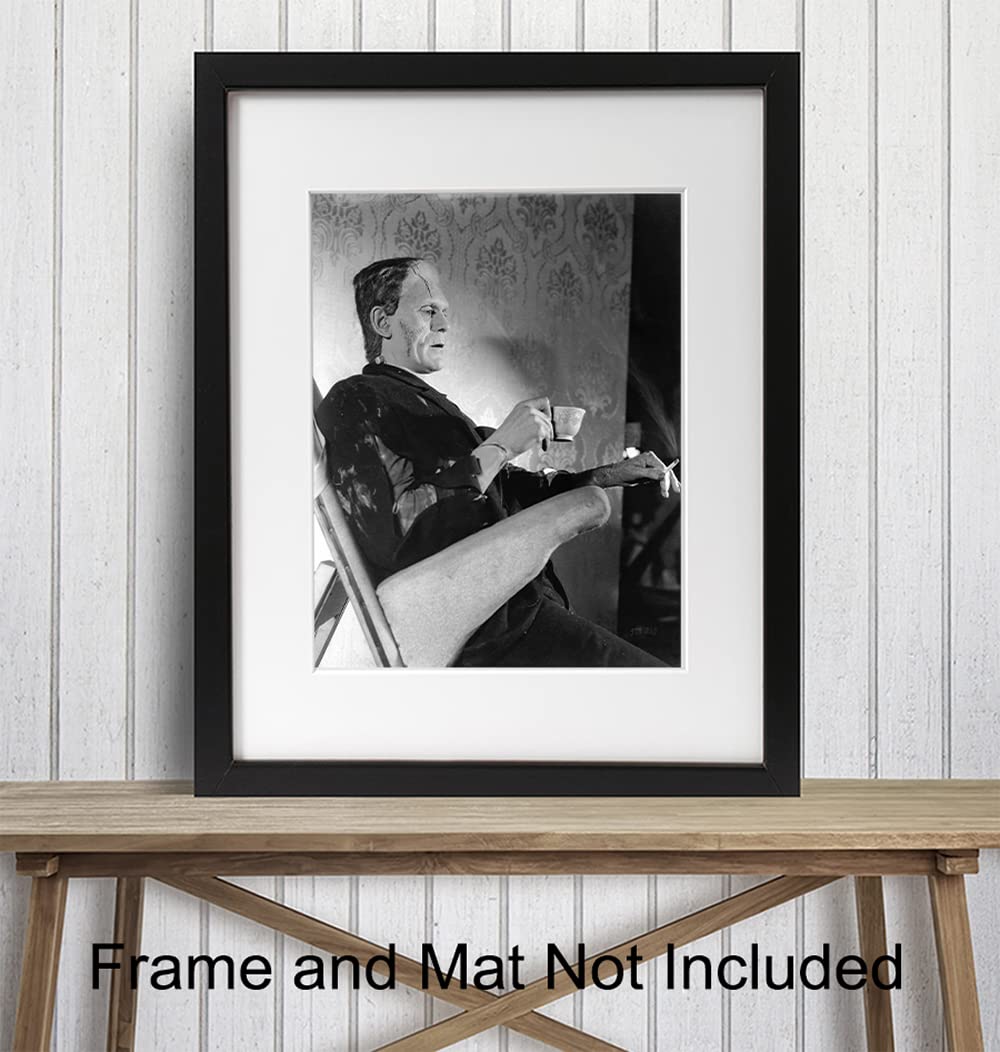 Frankenstein Decor - Home Theater Decor - Horror Movie Poster - Scary Movie - Funny Man Cave Decor- Teen Bedroom Decor - Gothic Home Decor - Goth Room Decor for Men - Monster Movie Wall Art