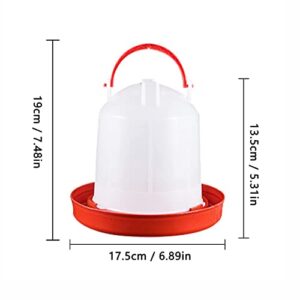 Chick Feeder and Waterer Kit Hanging Poultry Feeder & Drinker,1.5 L Waterer and 1Kg Feeder Set Chicken Water Feeder Kit for Farm,Chicken,Coop