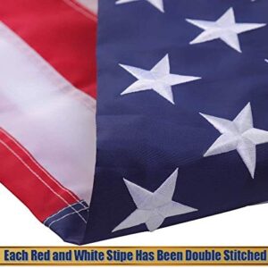 TNS American Flag,3x5 ft 150D American Flag Outdoor The Strongest, Longest Lasting, 3x5 ft 150D. 100% Made in USA Embroidered Stars Sewn Stripes Brass Grommets Foot