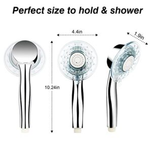 Zoyehoo Shower Head, Seven Colors LED Shower Head, High Pressure Shower Head with Handheld Adjustable Shower Head with 60 Inch/1.5 m Hose