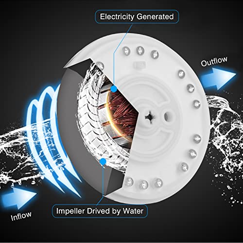 Zoyehoo Shower Head, Seven Colors LED Shower Head, High Pressure Shower Head with Handheld Adjustable Shower Head with 60 Inch/1.5 m Hose