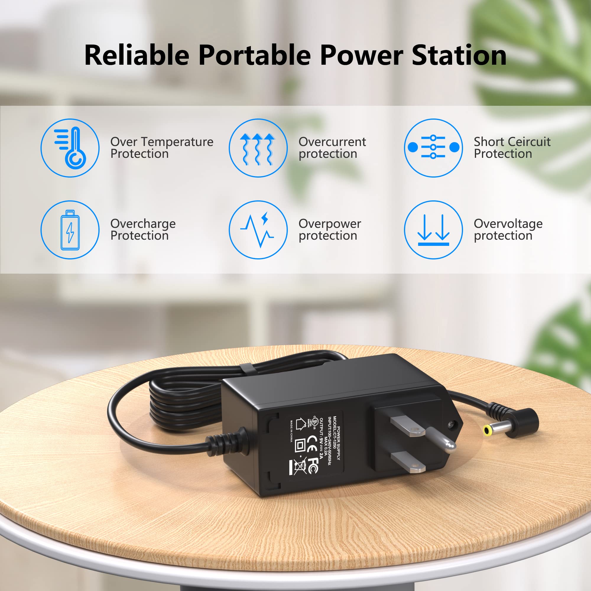 9V Faucet Replacement Power Supply for Delta Faucet Power Adapter EP102157 Compatible with Delta Faucet 9913T-AR-DST 9178T-SP-DST Delta Faucet Touch2O Technology Gen 3 Solenoid Power Supply 5FT