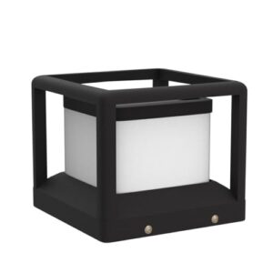 MVBT Solar Post Cap Light, Modern Outdoor Fence Deck Column Cap Lamp Lantern 3000K Landscape Lighting for Flat Surface Patio Posts Garden Decoration IP65 Waterproof（‎7.1"x7.1"x6.5"）