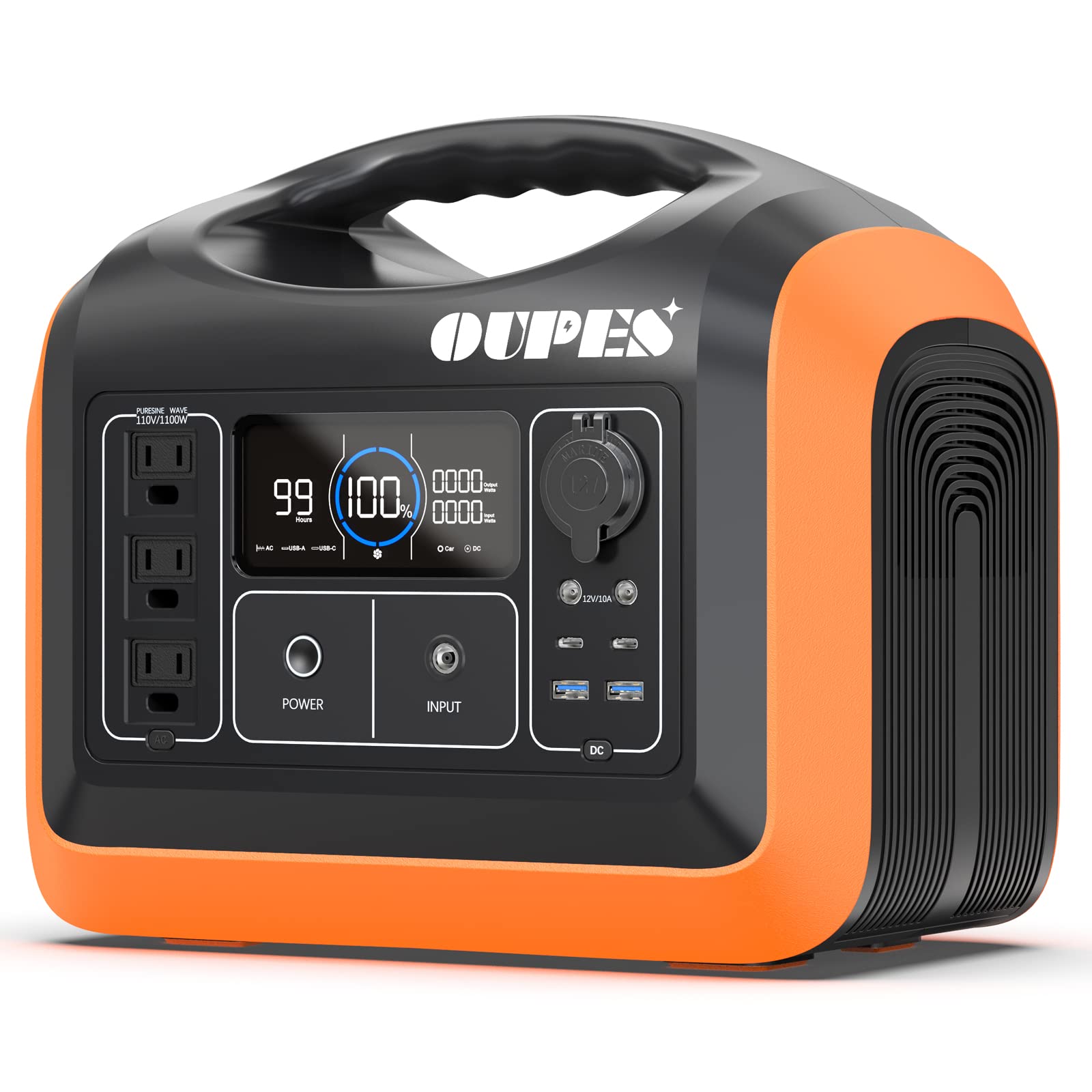 OUPES 1200W Portable Power Station, Solar Generator 992Wh LiFePO4 Battery Backup Solar Powered Generators Quick Charge Pure Sine Wave 110V AC Outlet Powerbank for Home Use Camping Outdoors Travel