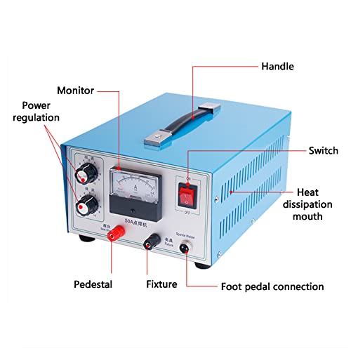 Small Handheld Pulse Spot Welding Machine, Portable High-Power Butt Welder, Gold Silver Copper Jewelry Welder Tool Equipment, 150W 50A,220V